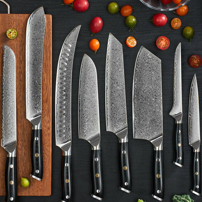 VS FINE Damascus Knife Set